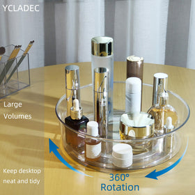 YCLADEC lazy Susan high rim prevents items from sliding.