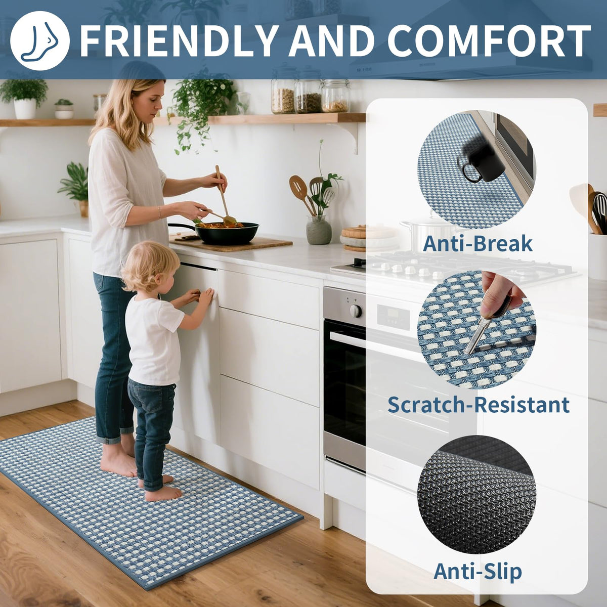 YDKGL soft chenille braided surface provides plush comfort underfoot