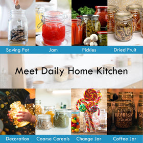YEBODA chalkboard labels help personalize jars for quick identification.