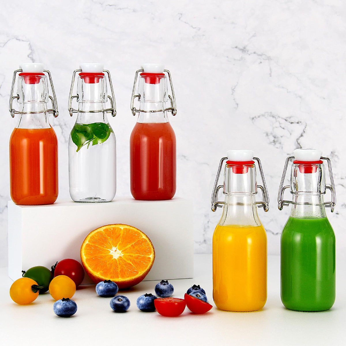 YEBODA swing-top bottles ideal for kombucha and kefir fermentation.