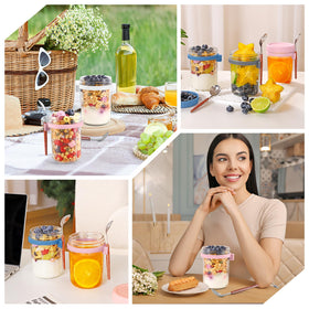 Yeenhoopy portable 6-pack meal prep jars fit lunch bags.
