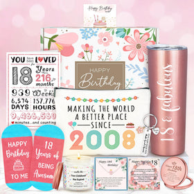 YENCHORN 18th birthday tumbler with rose gold finish for stylish on-the-go drinks