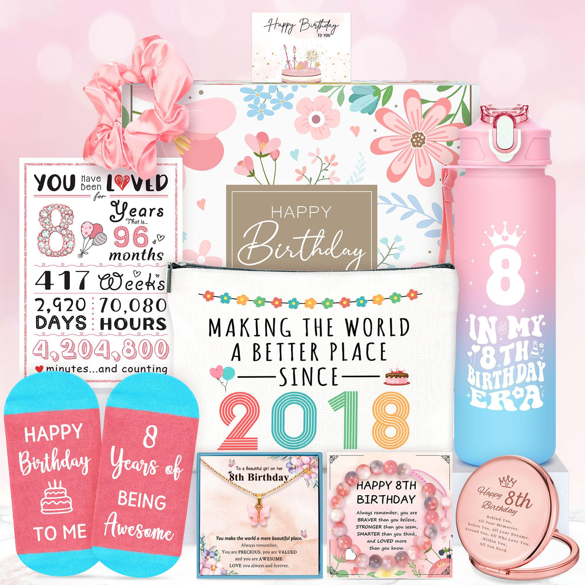 YENCHORN eight-year tumbler for daily hydration and birthday celebrations.
