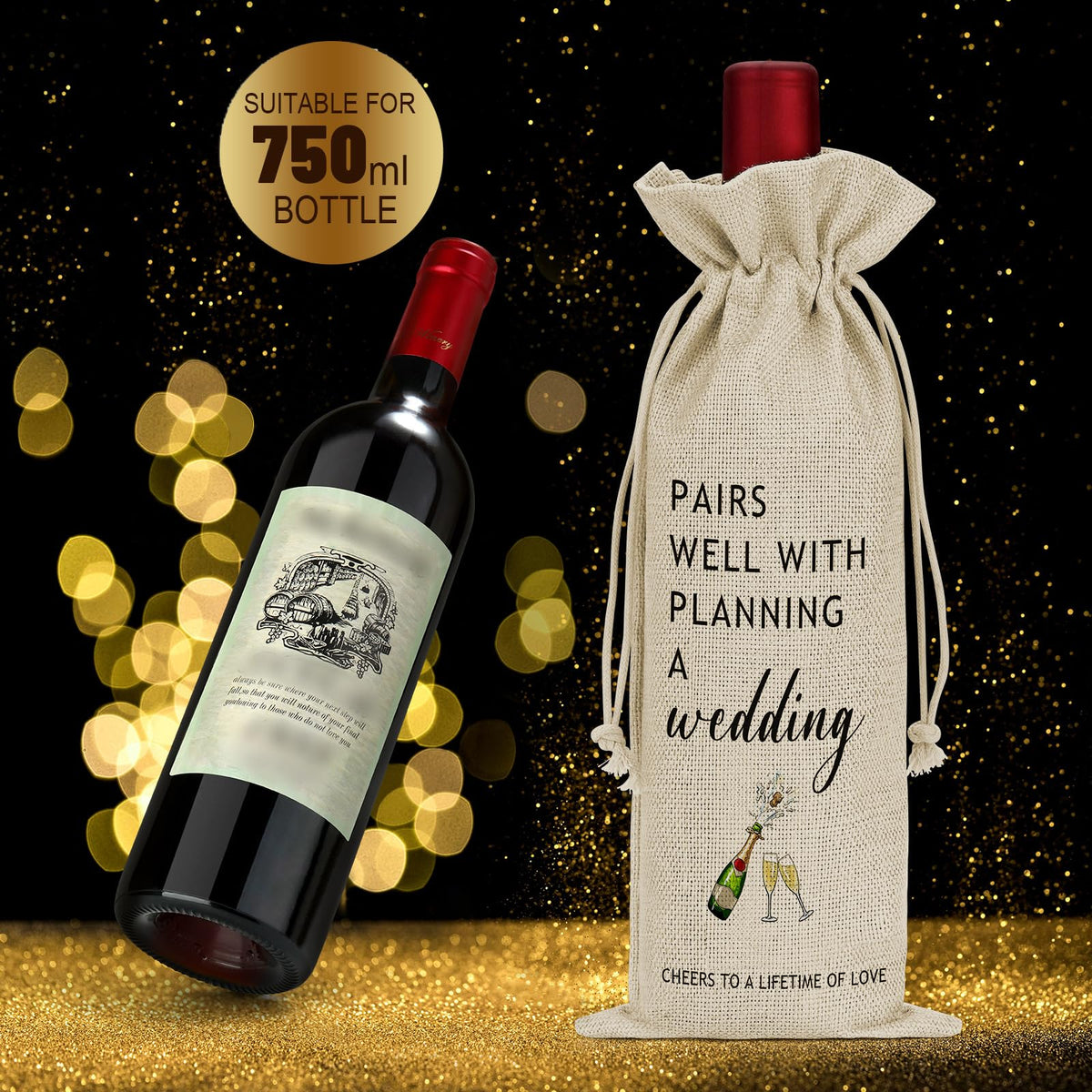YENCHORN wine glasses feature premium gold ink for a standout keepsake.