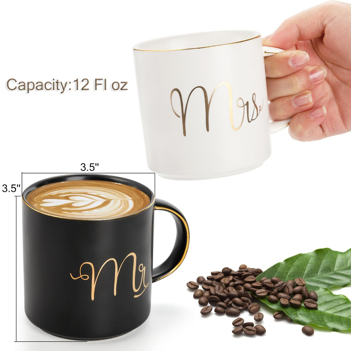 Yesland mugs show wide, comfortable handles for easy grip.