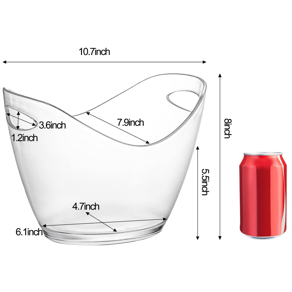Yesland wine bucket holds two bottles with ice.