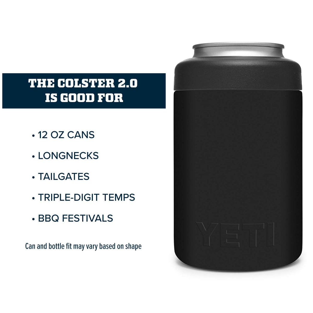 YETI Colster thick-gauge steel highlights rugged durability