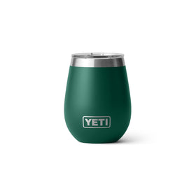 YETI Rambler 10oz wine tumbler, durable stainless steel with double-wall insulation.
