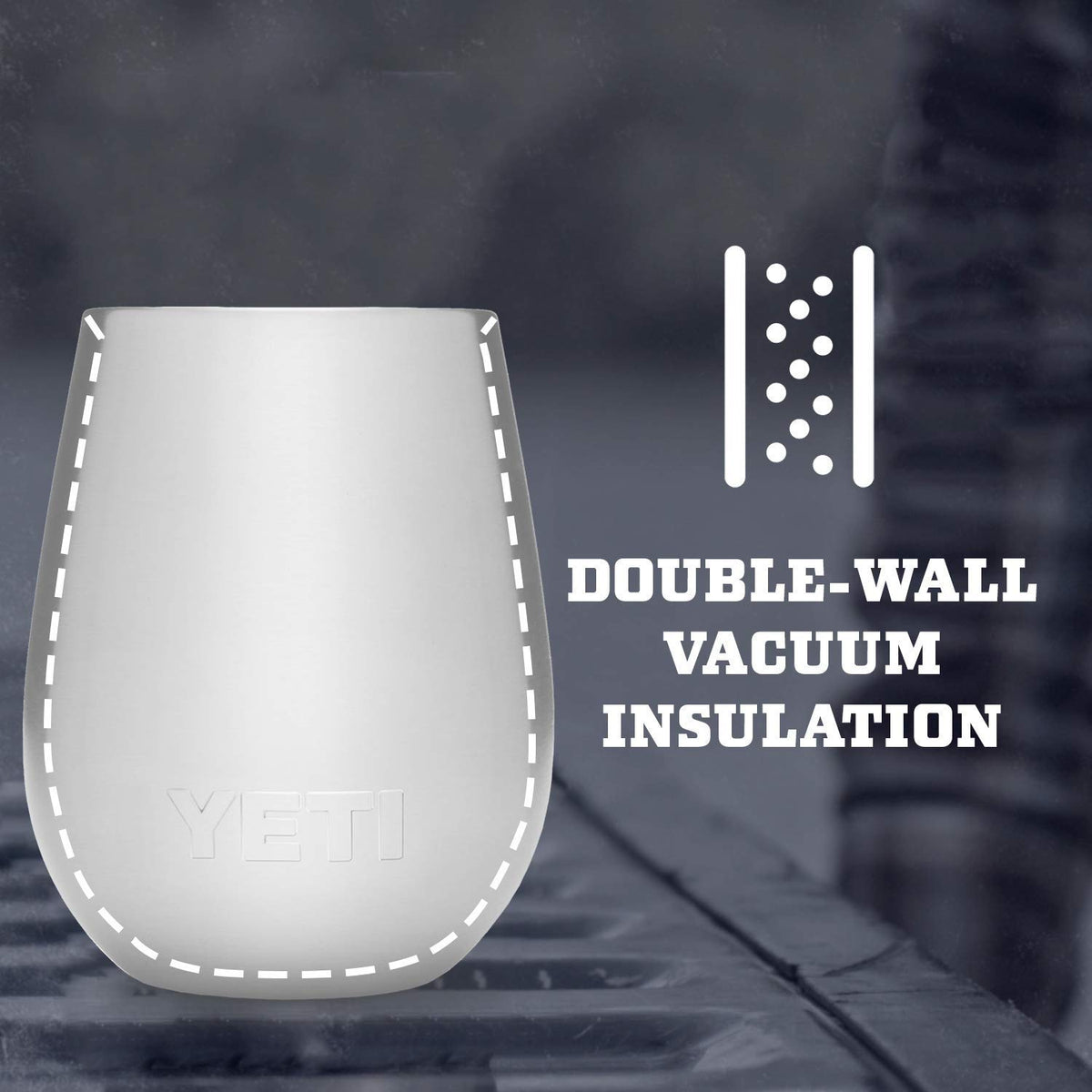 YETI Rambler 10 oz wine tumbler stainless with Duracoat finish resists wear