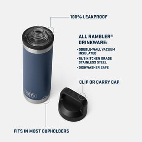 YETI Rambler 18 oz bottle leakproof design prevents spills during workouts.