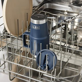 YETI Rambler 20 oz double-wall vacuum insulation keeps drinks cold for hours