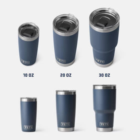 YETI Rambler 20 oz Cape Taupe colorway shown on a lifestyle setup