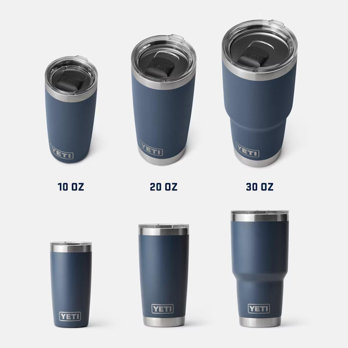 Dimensions: YETI Rambler 20 oz, 6 7/8 in tall with 3.5 in lip