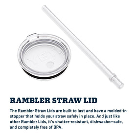 YETI Rambler 25 oz straw lid with stopper keeps straw secure