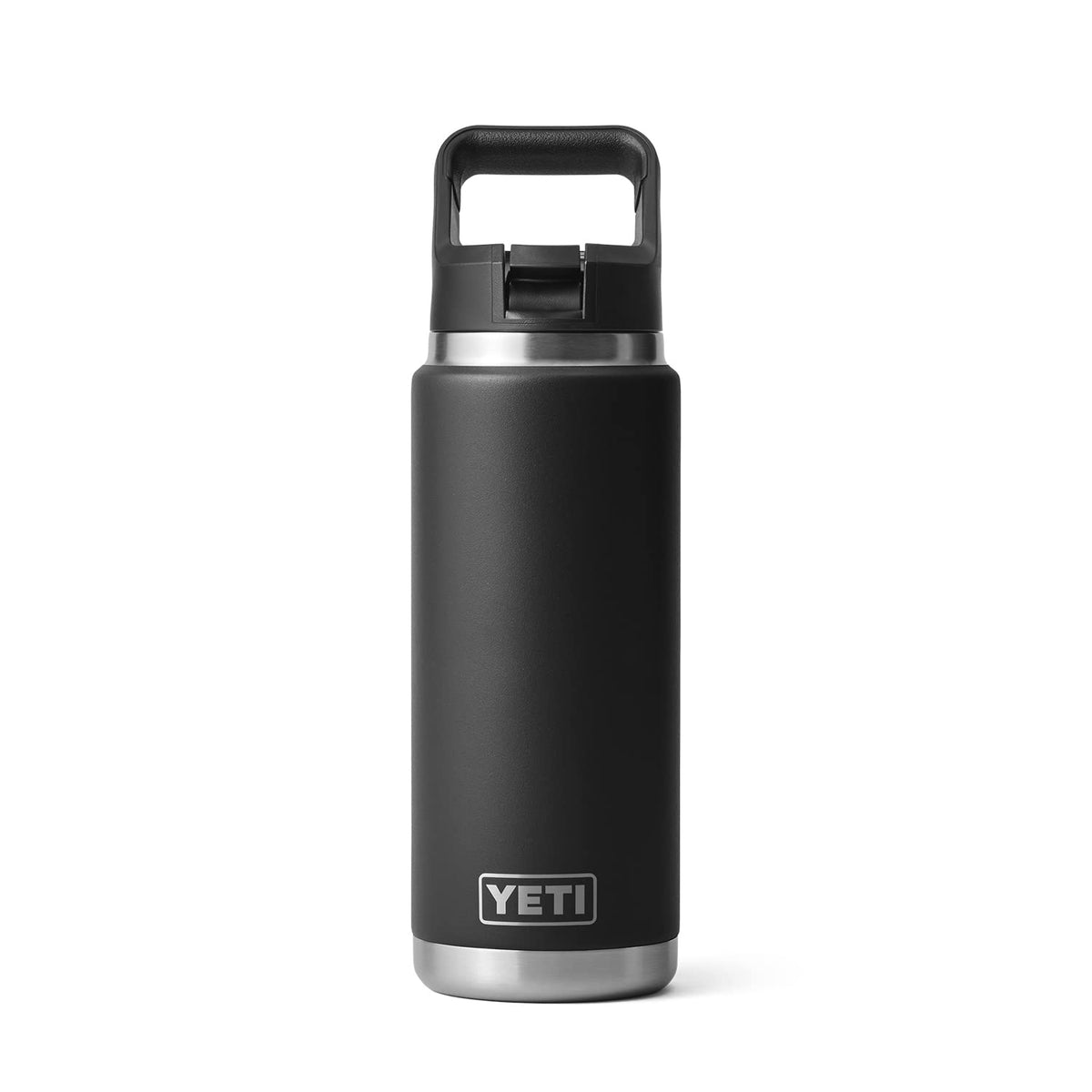 YETI Rambler 26 oz bottle with double-wall insulation keeps beverages at temp.