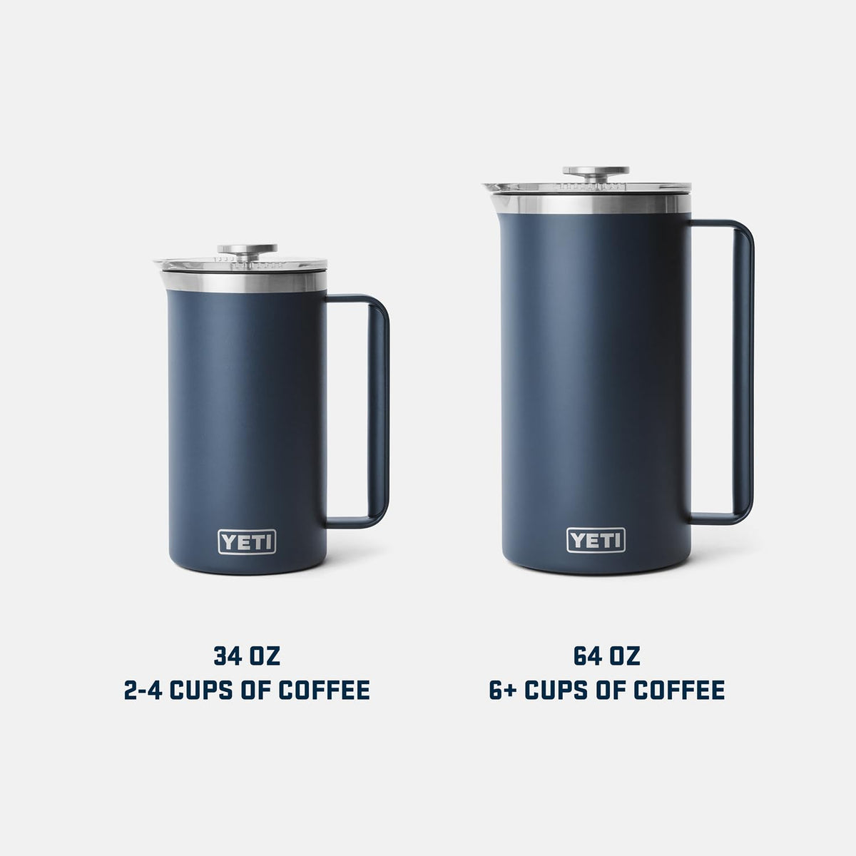 YETI Rambler 34 oz French Press Navy dishwasher-safe body for easy cleanup