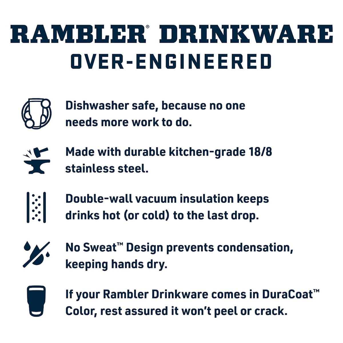 YETI Rambler 35 oz cup-holder-friendly tumbler fits most vehicles