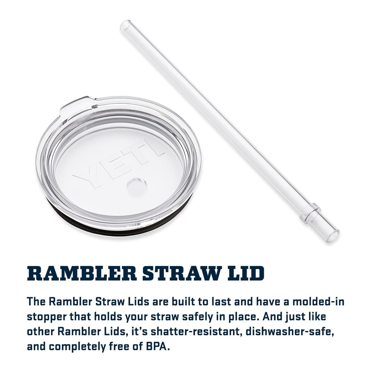YETI Rambler 35 oz, 18/8 stainless steel, rugged and dent-resistant.