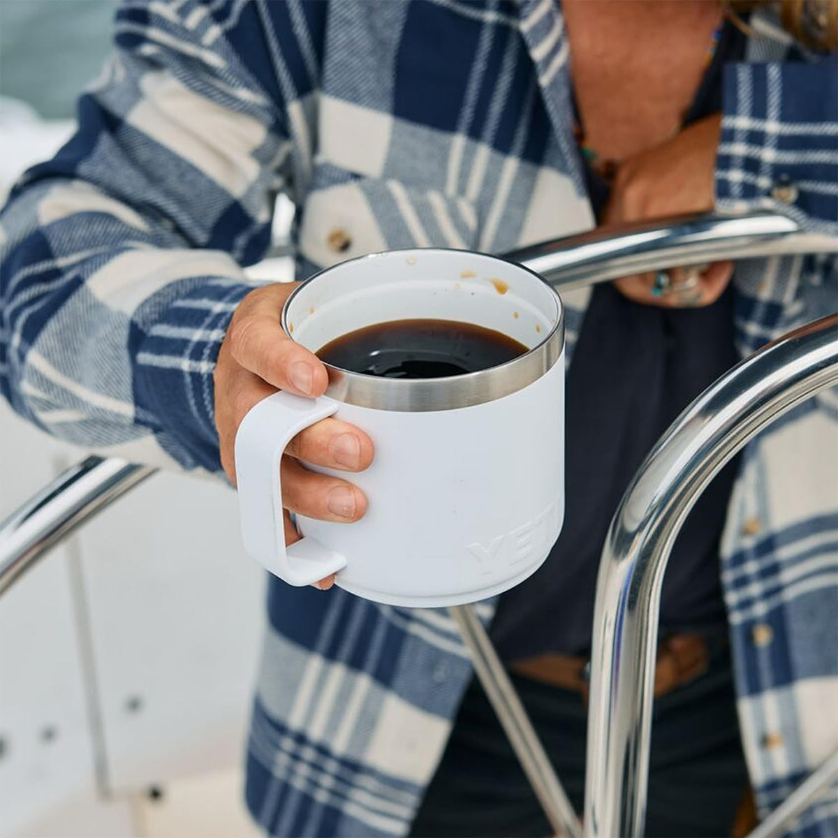 YETI Rambler dishwasher-safe mug for quick cleanup after meals