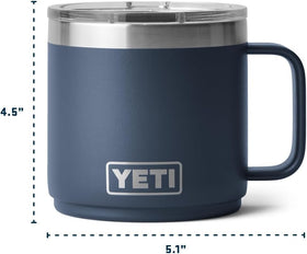YETI Rambler double-wall vacuum insulation maintains temperature.