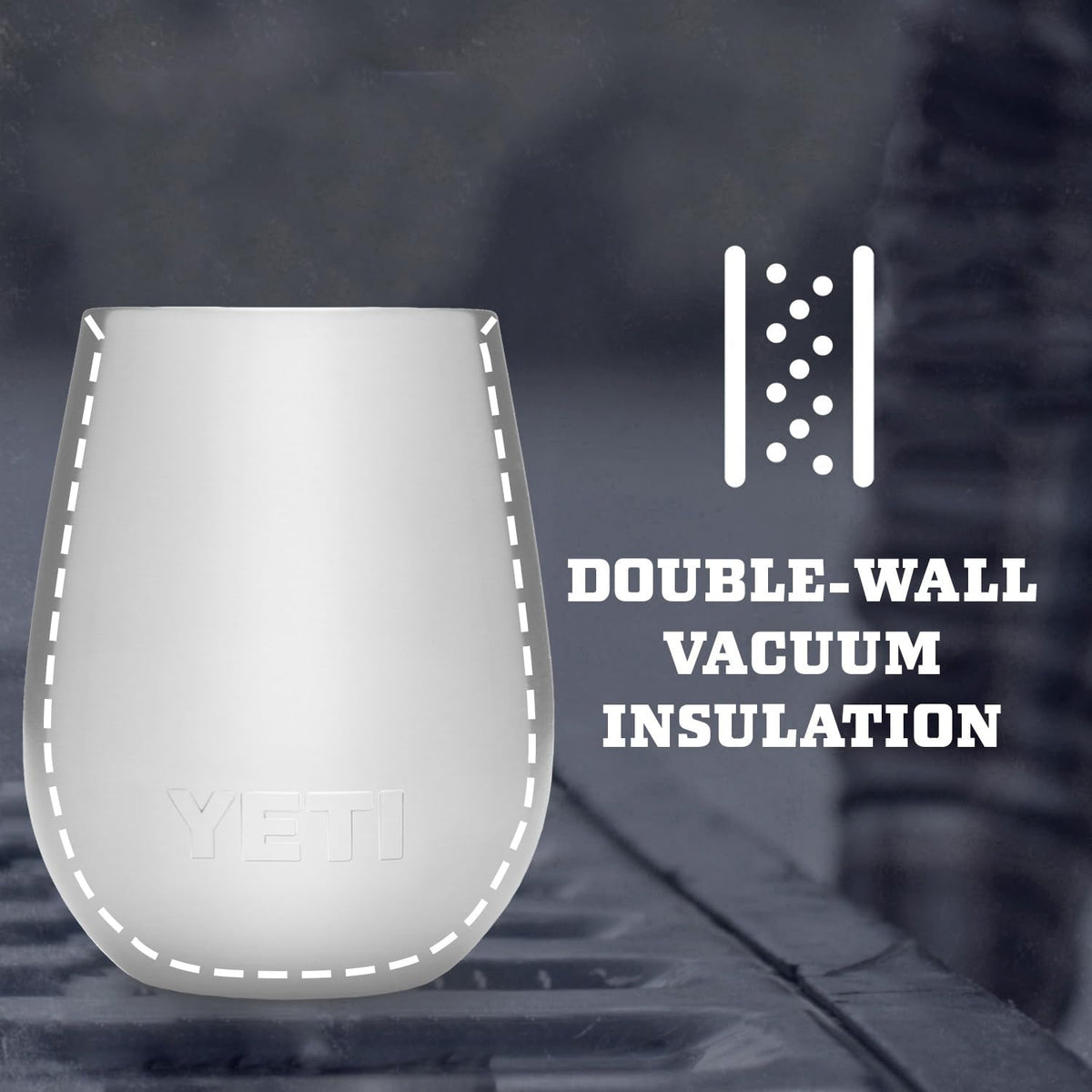 YETI Rambler with Duracoat finish resists outdoor wear