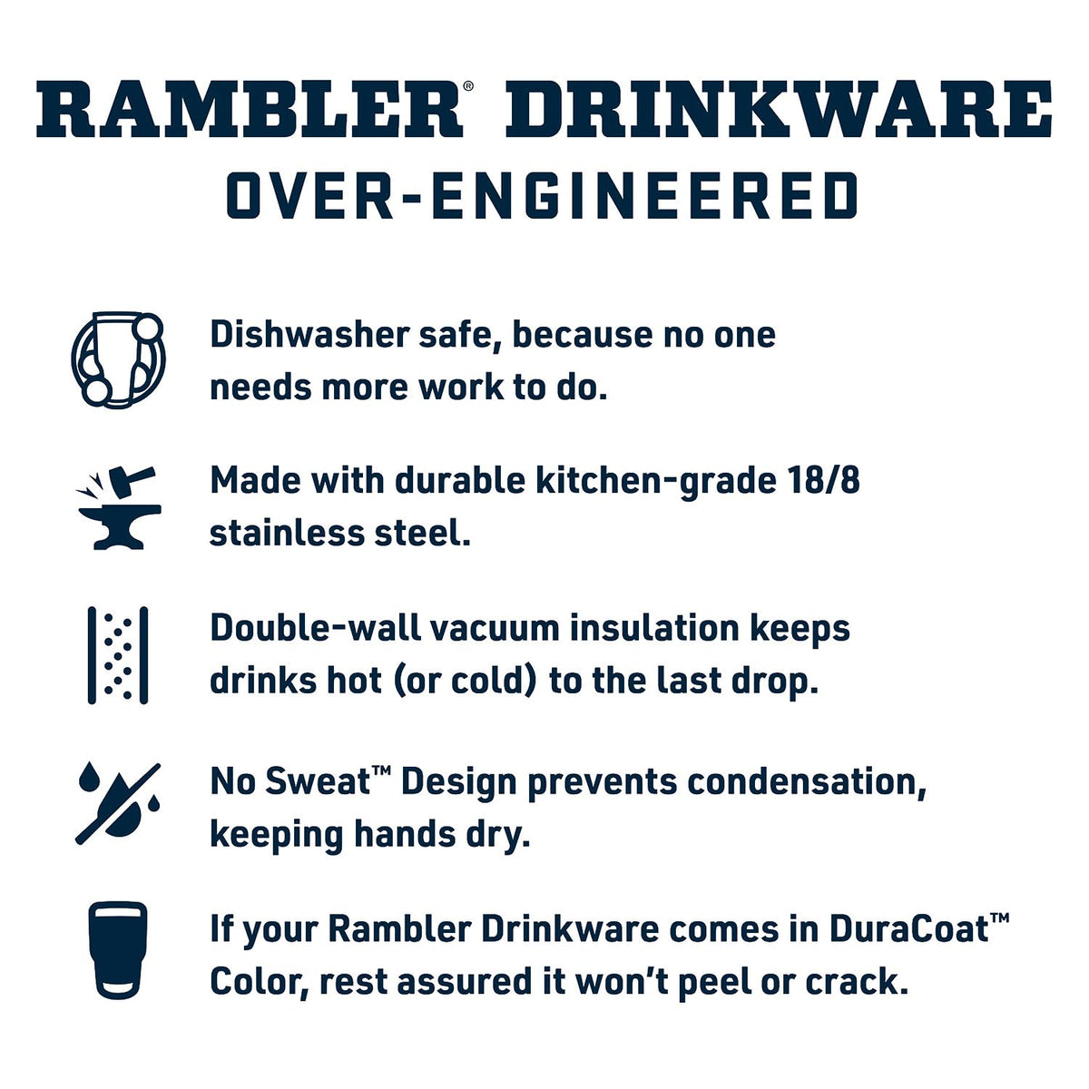 YETI Rambler insulation close-up highlighting double-wall performance