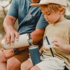 Dishwasher-safe YETI Rambler Jr in seafoam for easy cleanup
