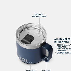 YETI Rambler MagSlider lid in cherry blossom keeps spills contained during travel