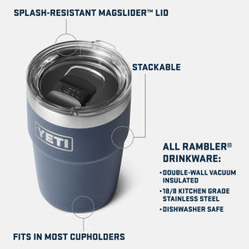 YETI Rambler magslider lid close-up for contained beverages and easy access.