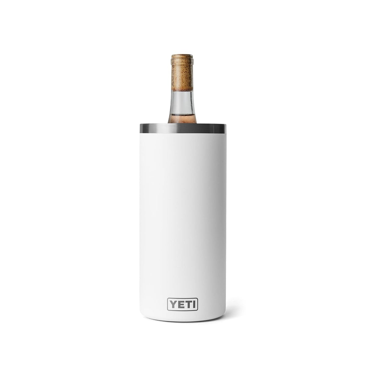 YETI Rambler Wine Chiller fits most bottles, keeping wine at the right temp outdoors.