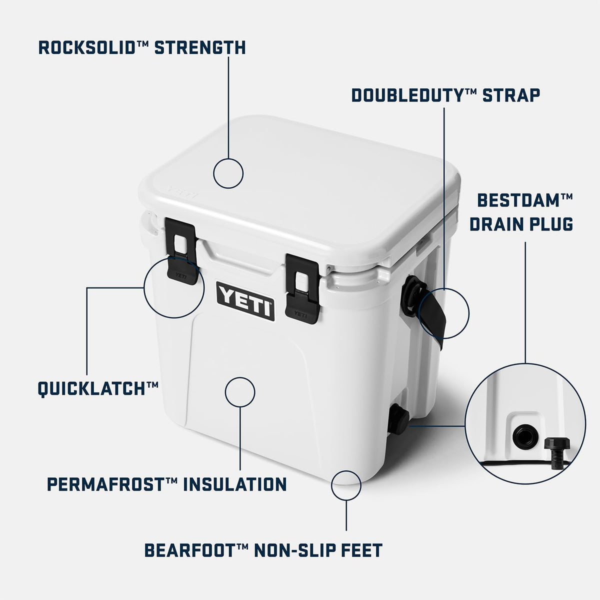 YETI Roadie 24 2.0 charcoal with lid open highlighting interior capacity
