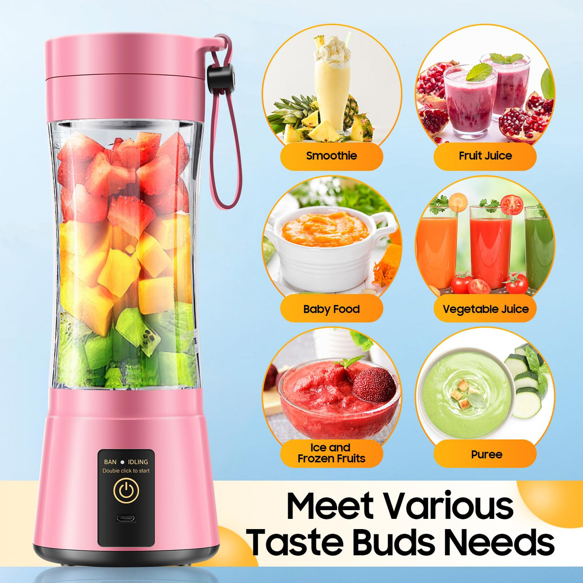 YFIXQNSU 6 blade stainless steel design delivering smooth blends with minimal chunks