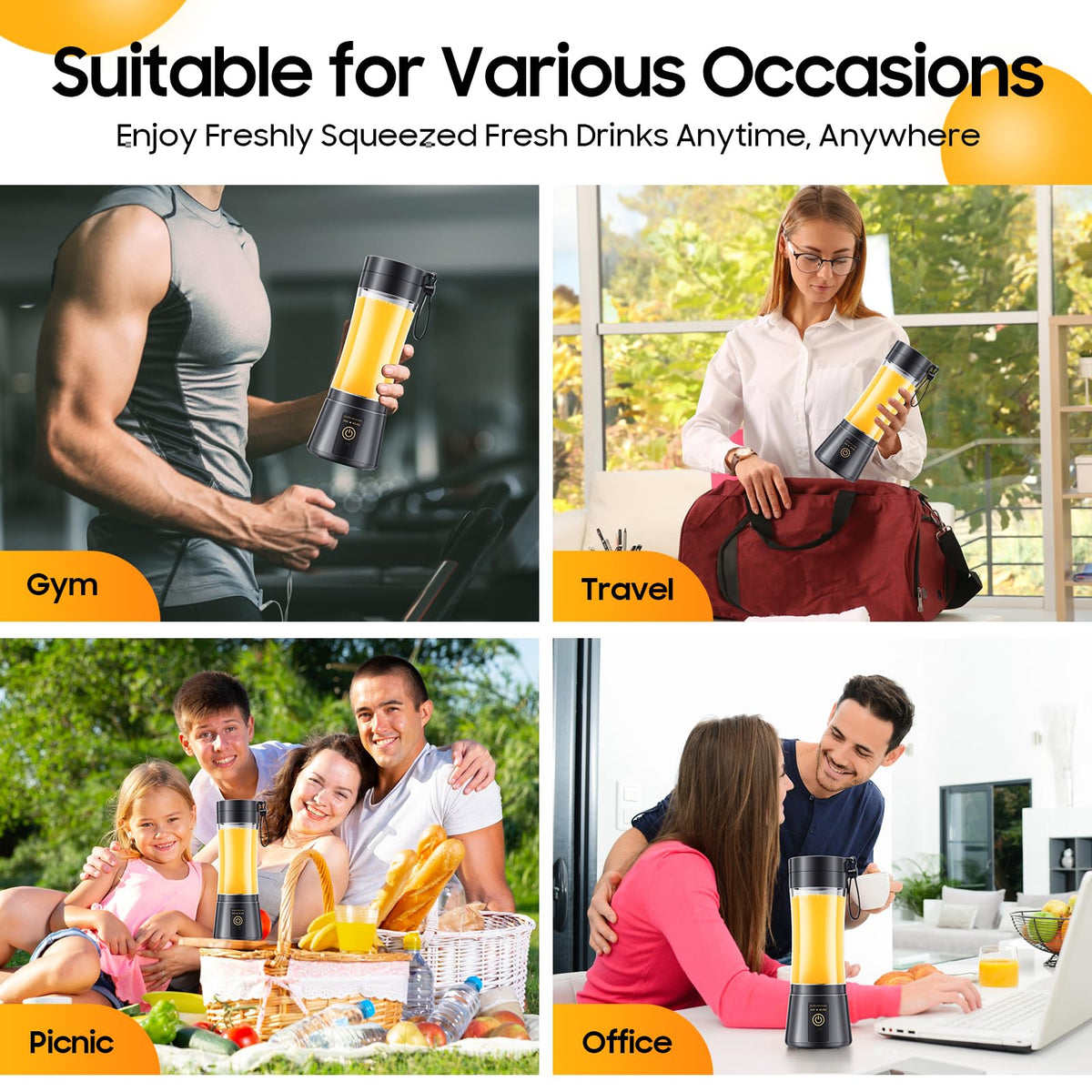 YFIXQNSU BPA-free personal blender ensures safe ingredients for daily use