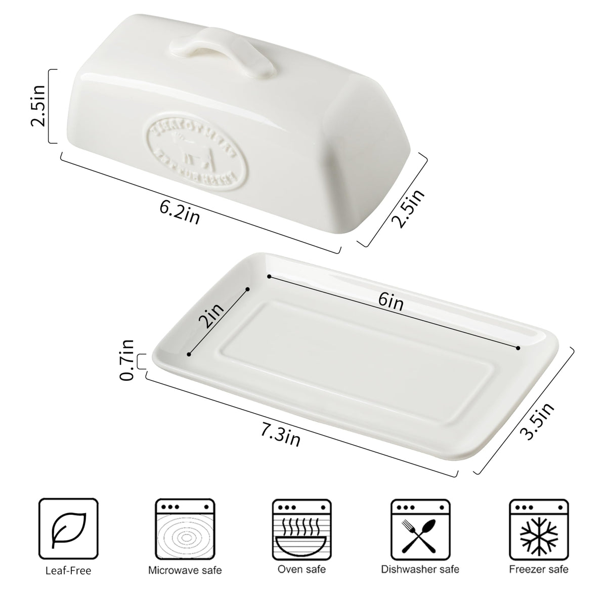 YHOJOY durable ceramic butter tray supports daily family use.