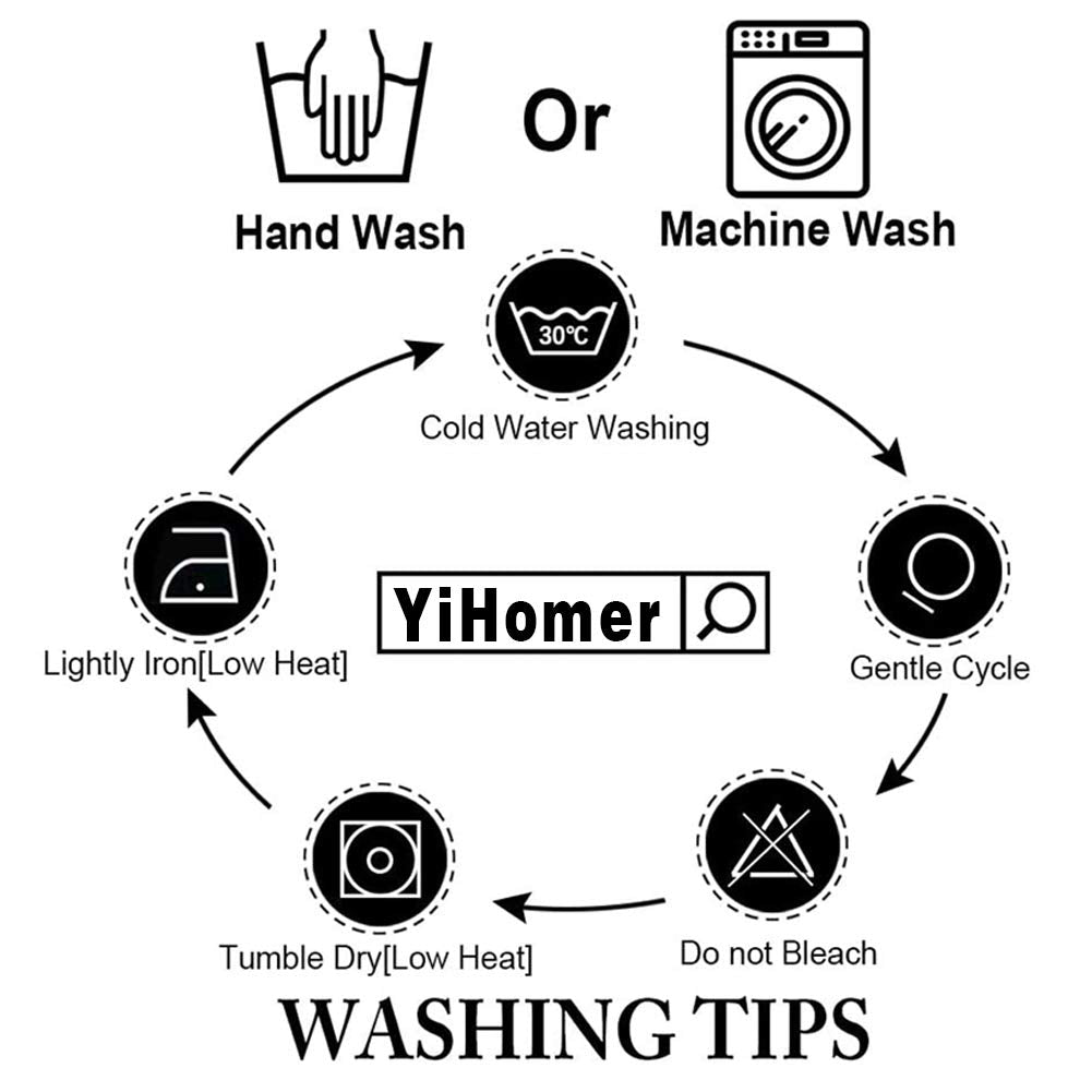YiHomer Pastoral easy care cloth maintains shape and color