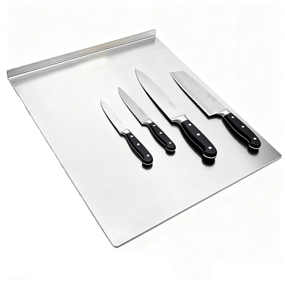 YICORIP vegetables and fruits cut on spacious stainless board for easy prep