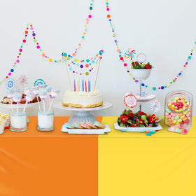 YIDAKO rainbow tablecloth purple color enhances festive color palettes