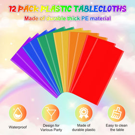 YIDAKO rainbow tablecloth yellow color creates cheerful dining setups