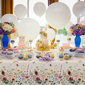YIDAKO large 54x108 tablecloth fits rectangular tables.