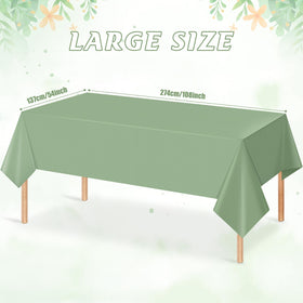 YIDAKO sage green tablecloth pack of 12 ready for party setups and replacements