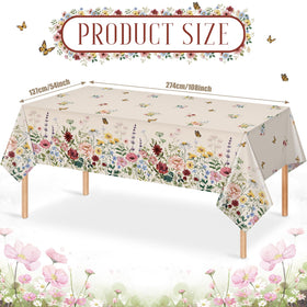 YIDAKO watercolor flowers tablecloth adds soft, artistic color to events