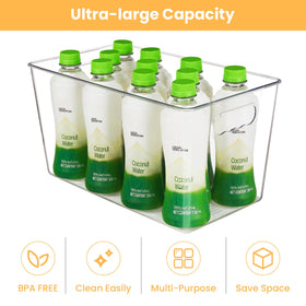 YIHONG-cabinet-storage-bin aids clutter-free cupboards with transparent visibility.
