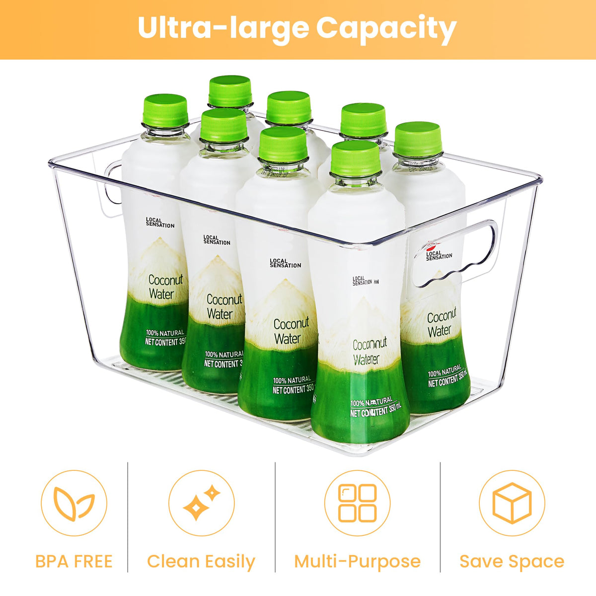 YIHONG clear bin provides quick access in cabinets and drawers.