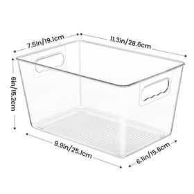 YIHONG clear storage bin with handle provides visibility and easy pull-out access