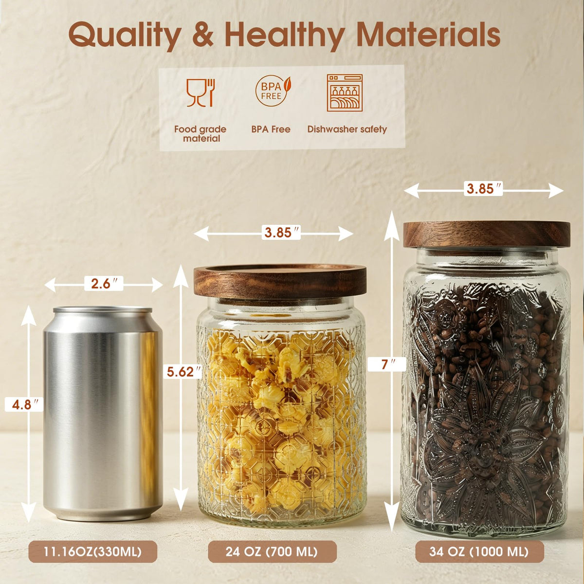 Yiluokuang vintage sunflower pattern jar enhances pantry organization and decor