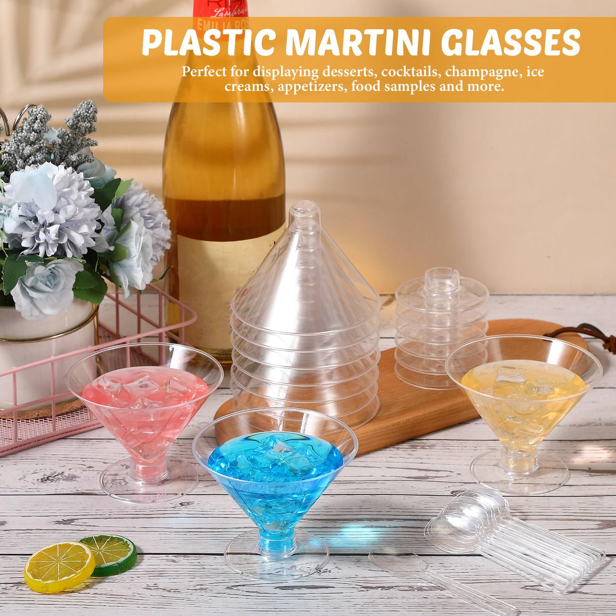 Yinkin party-ready glasses for weddings, proms, and buffets
