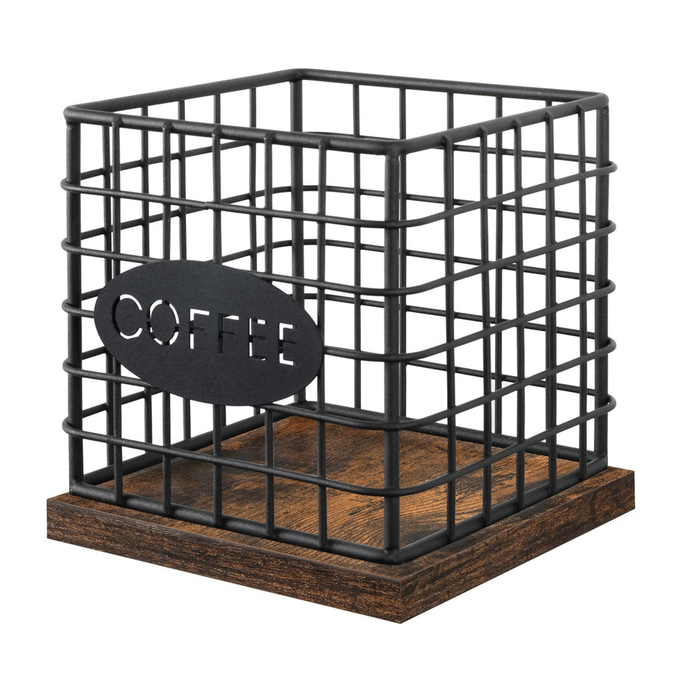 YINMIT K Cup Holder Organizer front view demonstrates sturdy wire construction for organized counter storage.