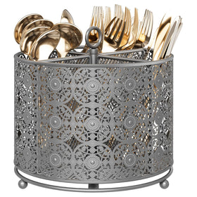YIUKEA rotating utensil caddy with 360-degree rotation for easy access.