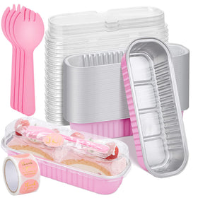 Ylnurac pink mini cake pan with lid for individual portions at parties.
