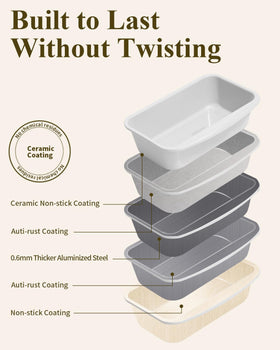 Ymiton dishwasher-safe bread pan for quick cleanup